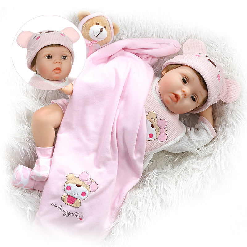 55 cm realistische Reborn-Babypuppe Mädchen mit blinzelnden Augen, beschwertem Körper aus Vinyl-Silikon, 22 Zoll Reborn-Puppe | Beschwerter Körper aus Vinyl-Silikon, 22 Zoll Reborn-Puppe