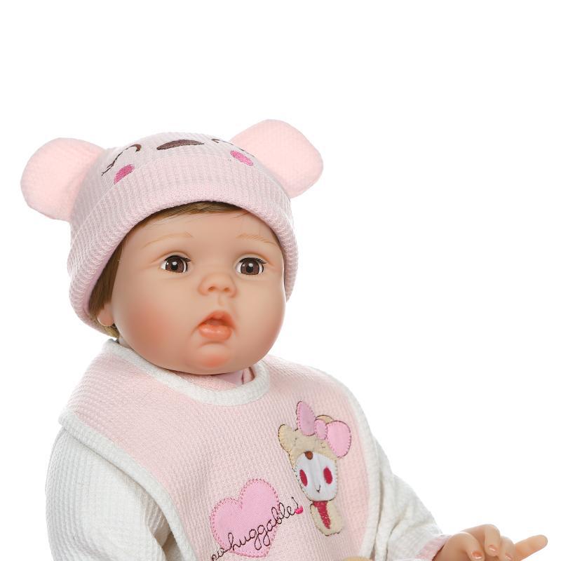55 cm realistische Reborn-Babypuppe Mädchen mit blinzelnden Augen, beschwertem Körper aus Vinyl-Silikon, 22 Zoll Reborn-Puppe | Beschwerter Körper aus Vinyl-Silikon, 22 Zoll Reborn-Puppe