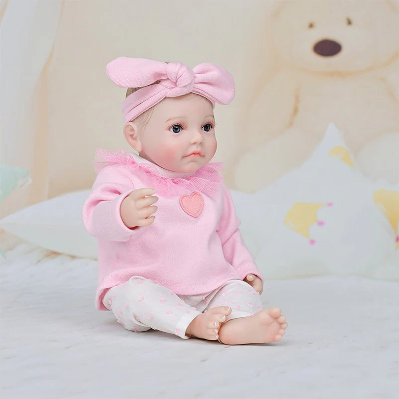 12-inch/30cm Pink Dream（eyes open) Full Vinyl Reborn Doll - Reborn Doll Australia