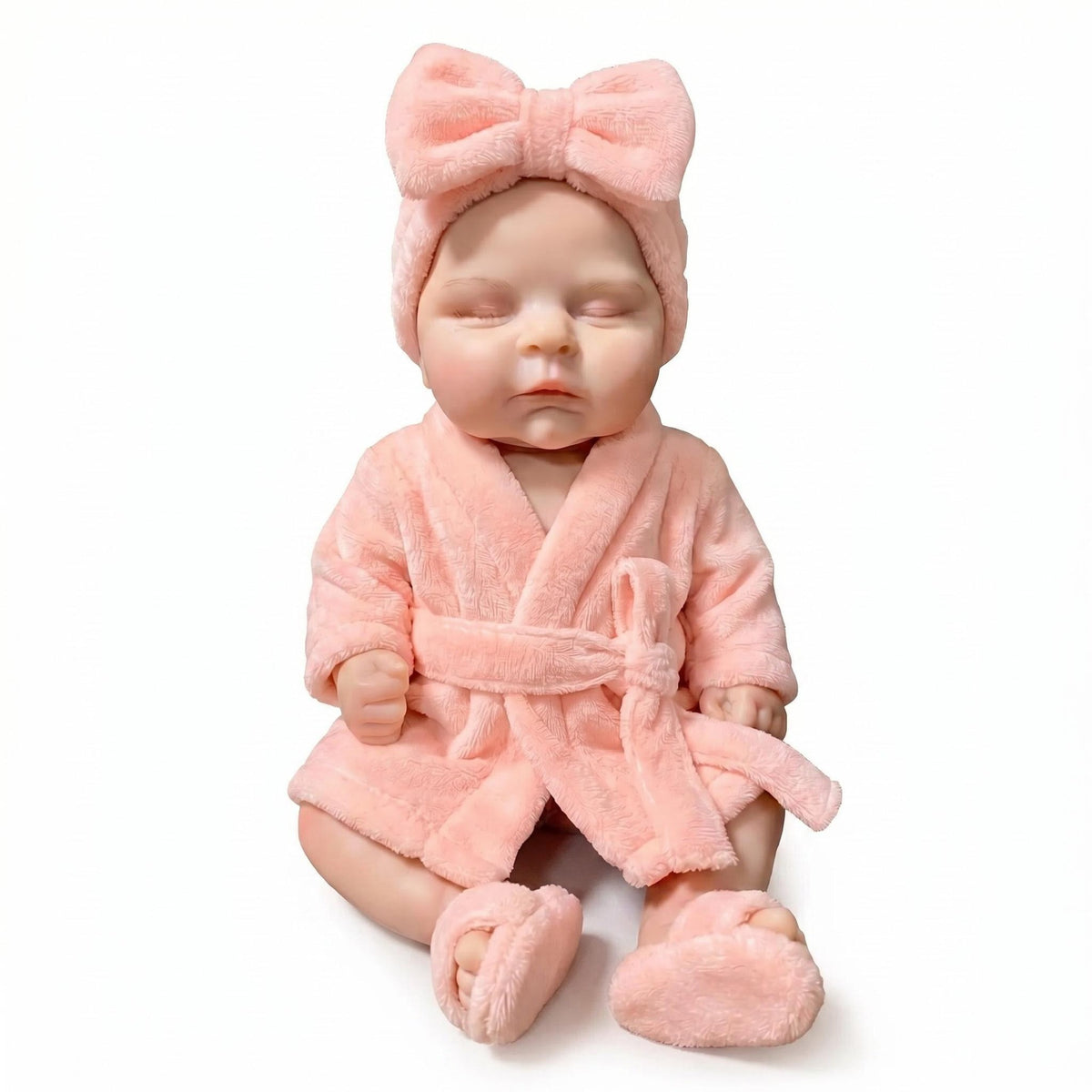 18-Zoll-Babypuppe aus Platin-Silikon Peaches, massive, realistisch gewichtete Mädchenpuppe mit Schnuller, widerstandsfähiges Sammler-Spielzeug