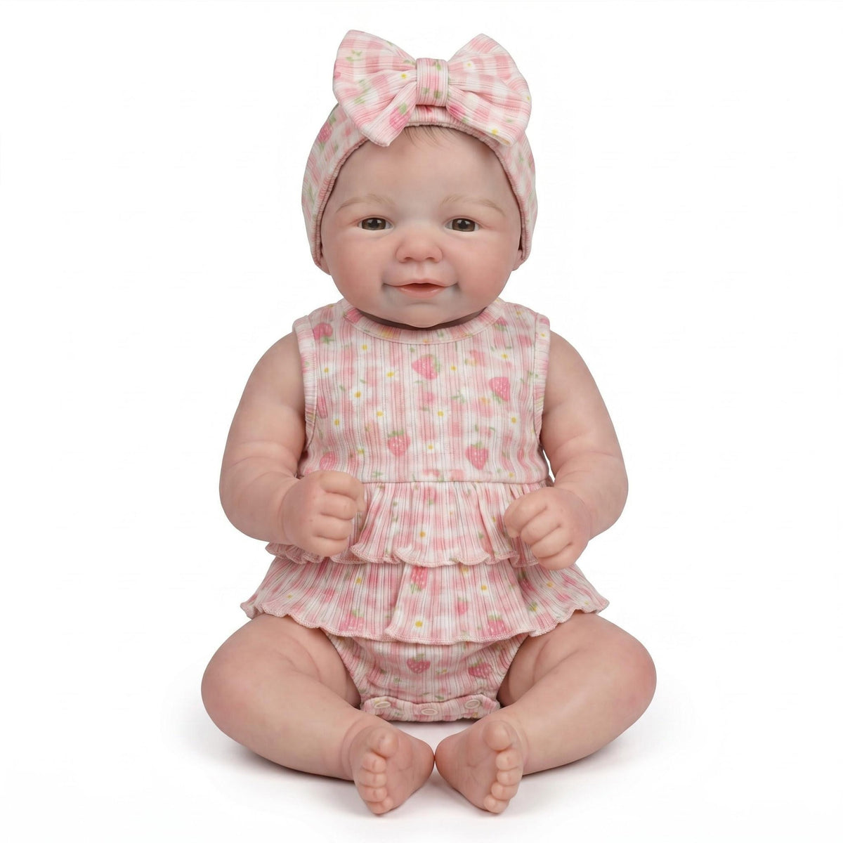 18-Zoll realistische Babypuppe, süße Babypuppe mit Silikonkörper, lebensechte Neugeborenen-Puppe mit Zubehör, Oster- und Geburtstagsgeschenk für Kinder ab 4 Jahren