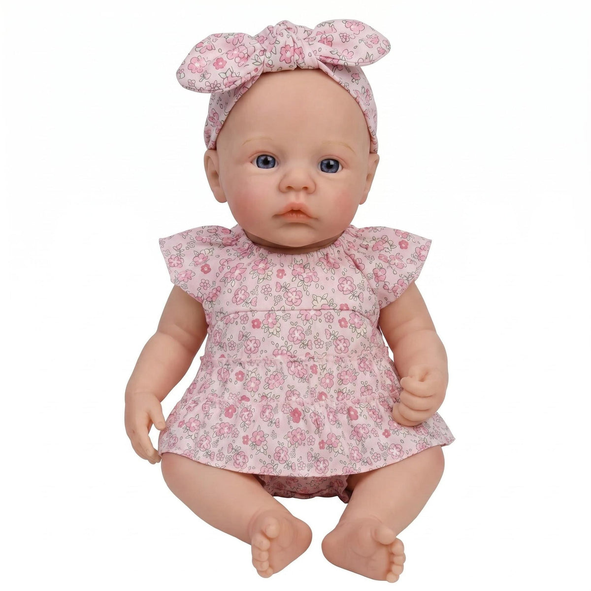 Reborn-Babypuppe 18 Zoll – Realistisches Neugeborenes Mädchen, weicher Ganzkörper aus Silikon – Süße, lebensechte Puppe für Kinder ab 3 Jahren