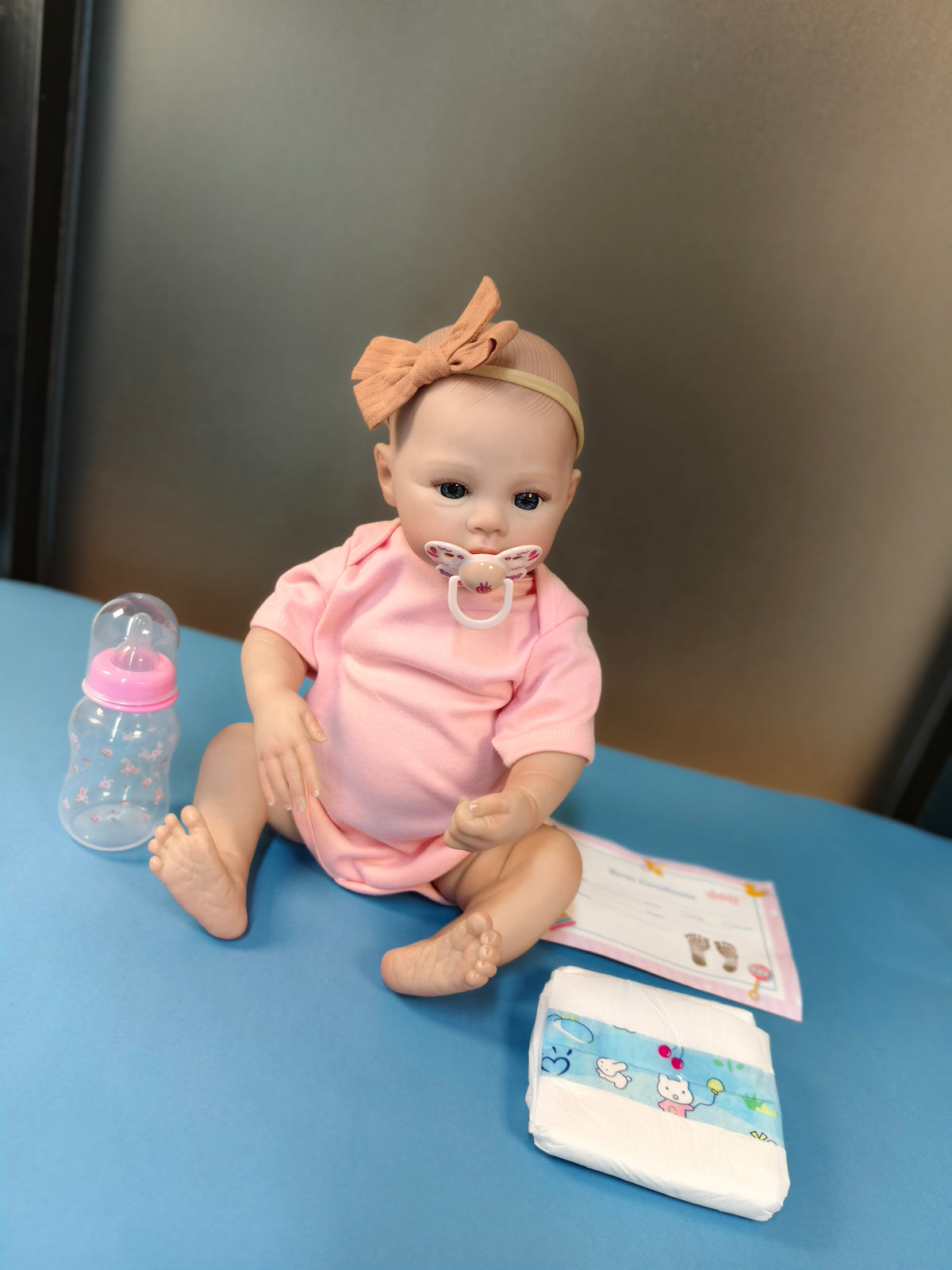 18-Zoll/45-cm Vollvinyl Reborn-Baby-Mädchen – 49-cm anatomisch korrekte, wasserfeste Puppe mit handbemaltem Haar