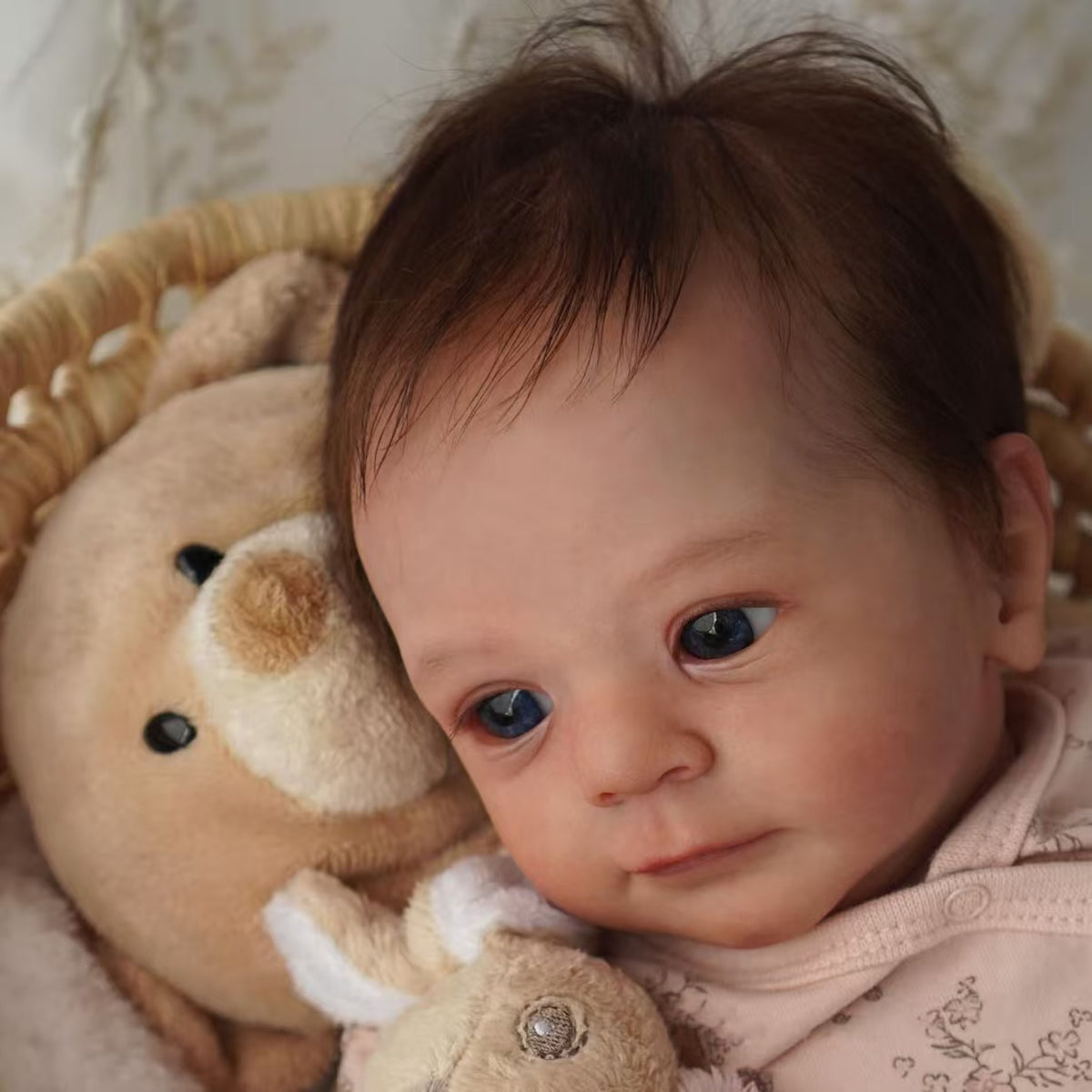 18-Zoll/45 cm lebensechte, bereits bemalte Neugeborenen-Reborn-Puppe, handbemalt mit hochwertigem Genesis 3D-Hautton