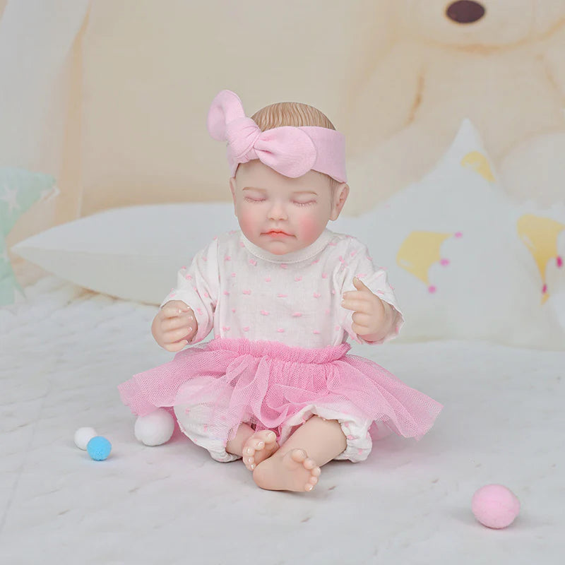 Pink and White Dream Series · 12-inch/30cm Full Vinyl Reborn Doll - Reborn Doll Australia