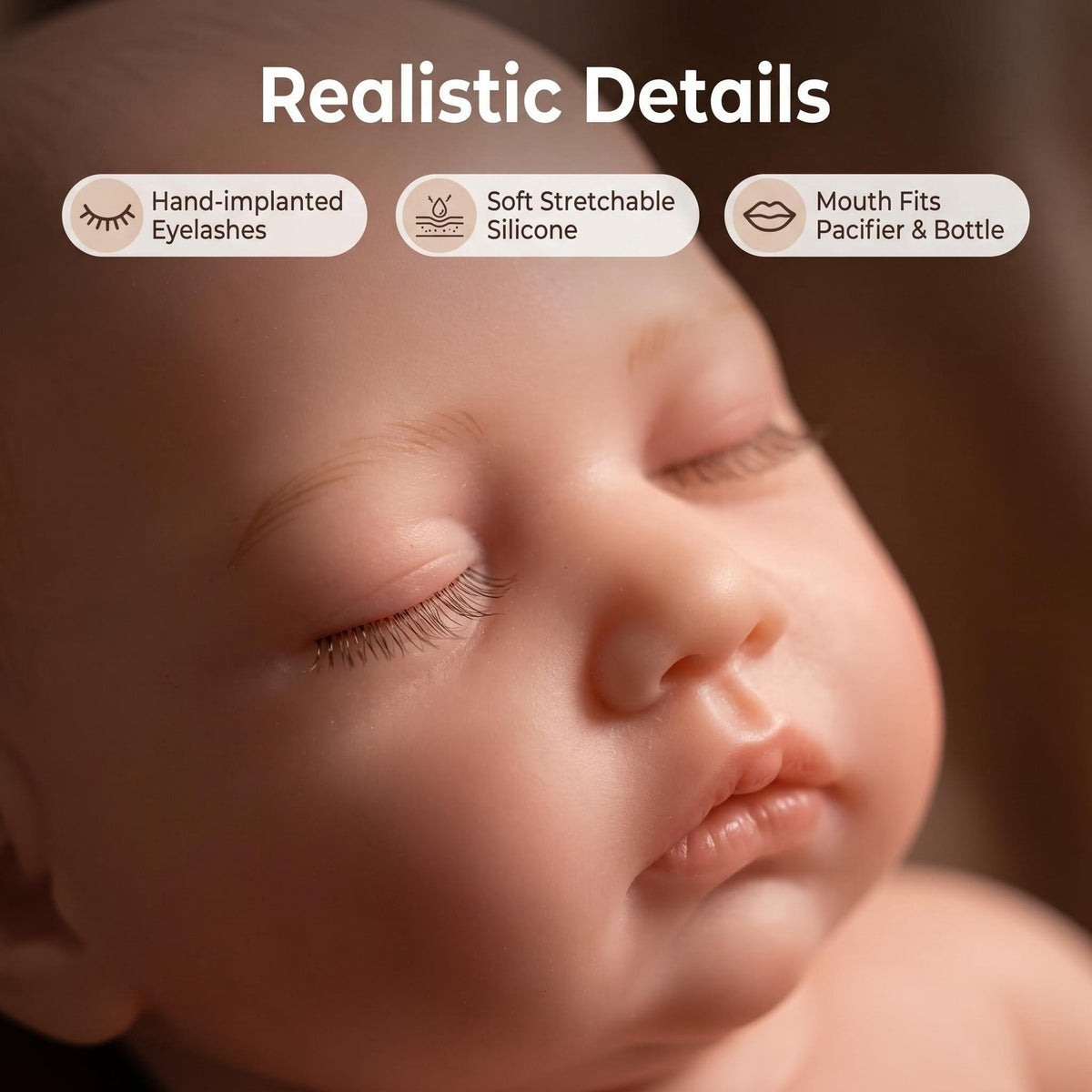 13-Zoll-Sammler-Reborn-Puppe aus weichem Platin-Vollsilikon, elastische, dehnbare Silikonversion für Puppensammler