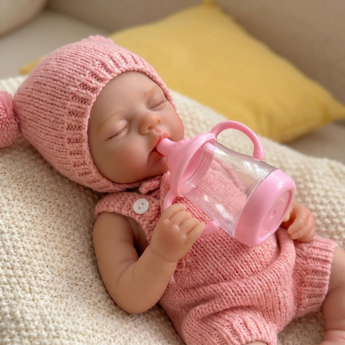 12 Zoll 30 cm vollmassive Silikon-Reborn-Babypuppe, flexibel, dehnbar, superweich, lebensechte Puppe, bestes Geschenk