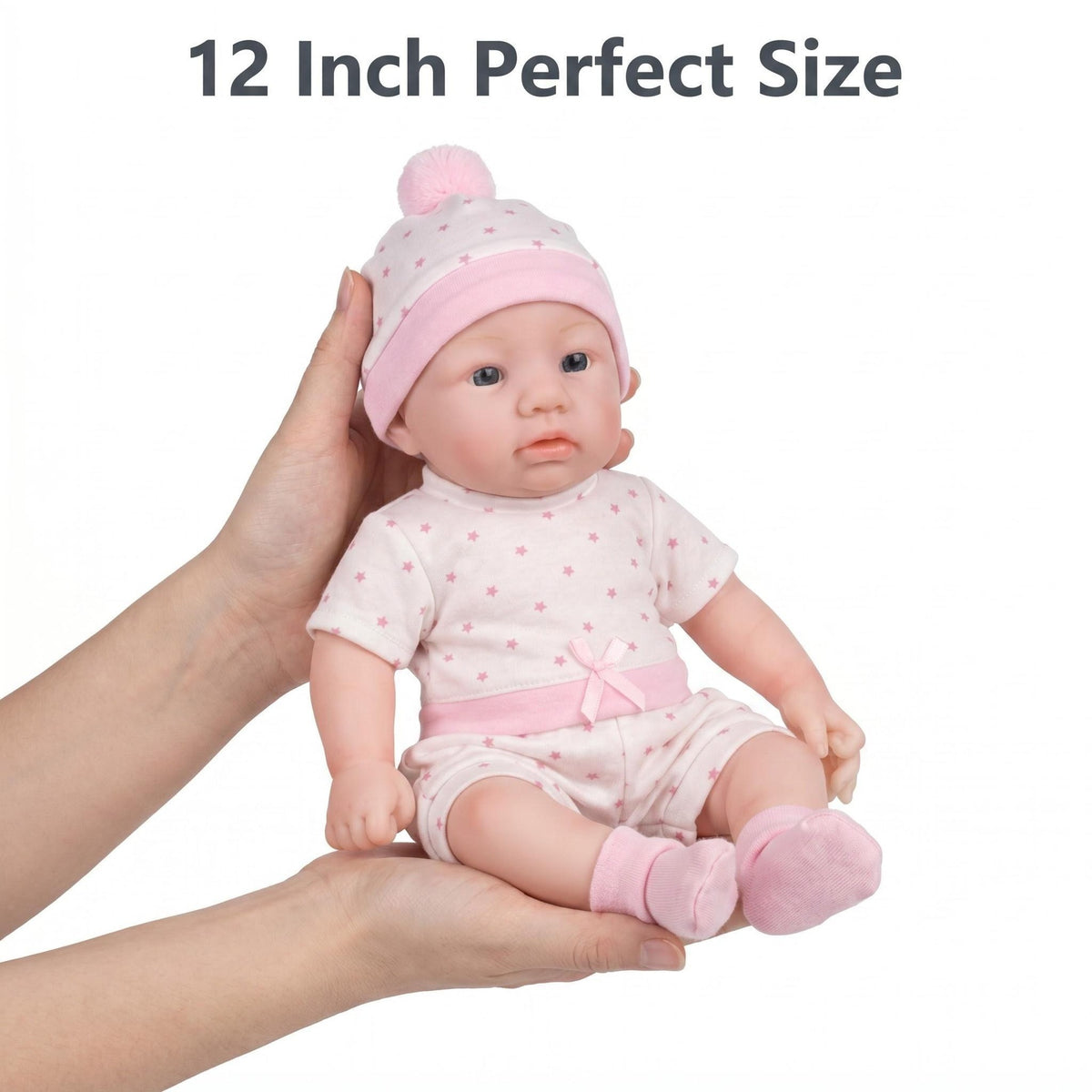 30 cm Abigail superweiche, massive Platinum-Silikon-Puppe, anschmiegsame, elastische Platinum-Silikon-Babypuppe Mädchen