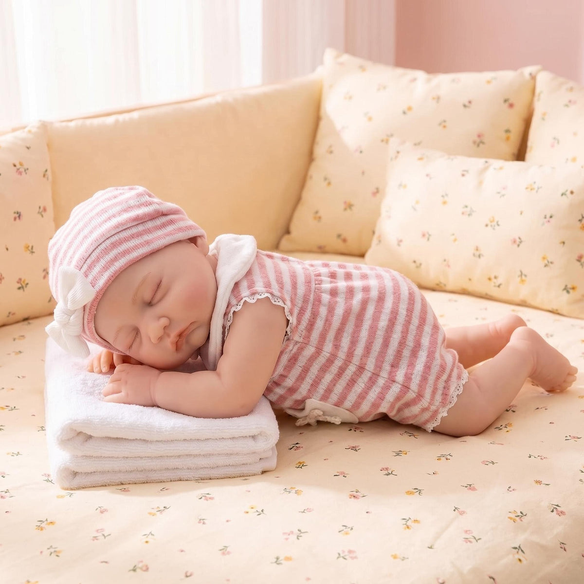 13-Zoll-Sammler-Reborn-Puppe aus weichem Platin-Vollsilikon, elastische, dehnbare Silikonversion für Puppensammler