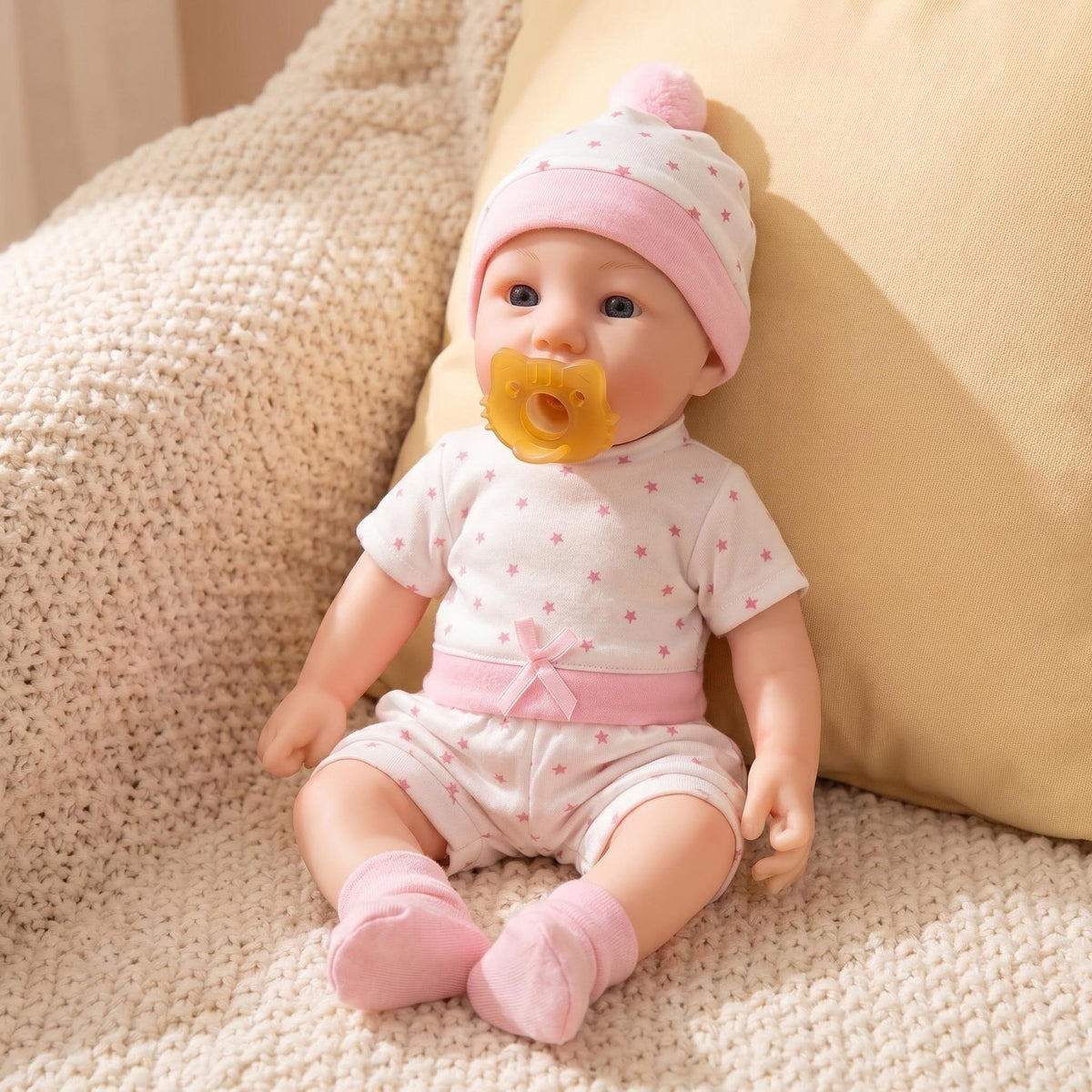 30 cm Abigail superweiche, massive Platinum-Silikon-Puppe, anschmiegsame, elastische Platinum-Silikon-Babypuppe Mädchen