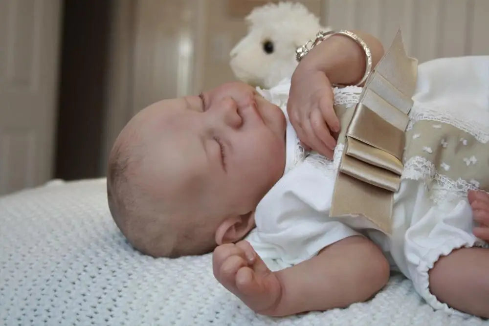 20-Inch/50CM hand-drawing reborn baby doll premie baby boy hair lifelike boy lifelike real soft touch cuddly baby - Reborn Doll Australia