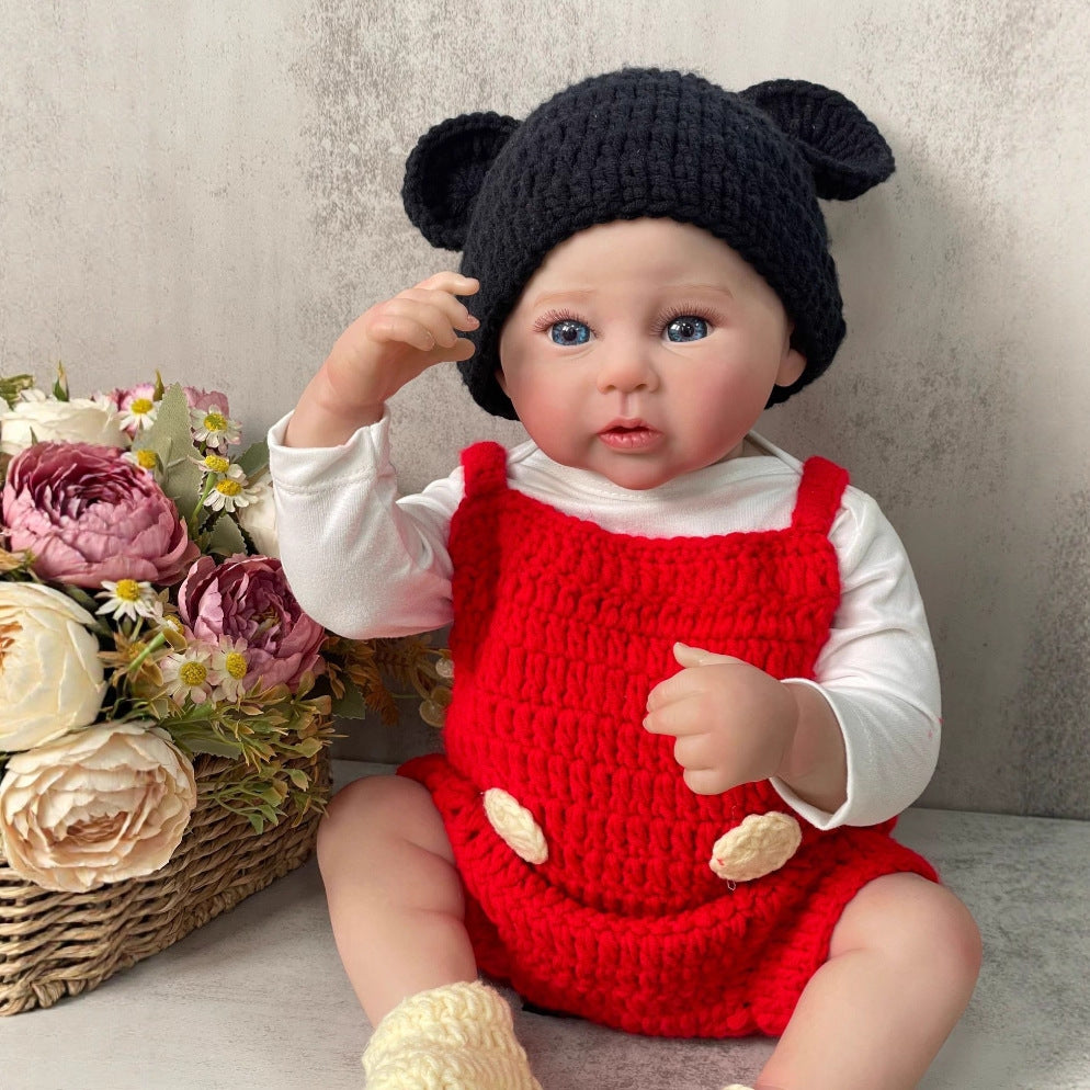 50 cm 3D-Reborn-Puppe aus Vollvinyl mit realistischer Hautfarbe, Geschenk für Kinder