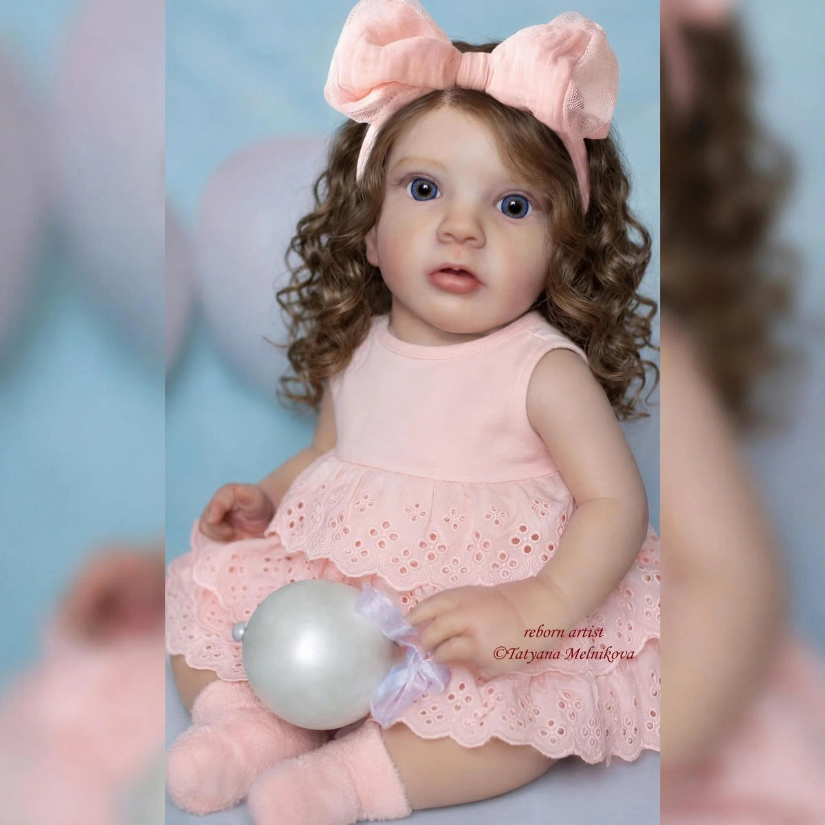 21-Zoll Reborn-Puppe mit weichem Stoffkörper zum Kuscheln, Kleid mit hohler Spitzenschicht, perfektes Geburtstagsgeschenk
