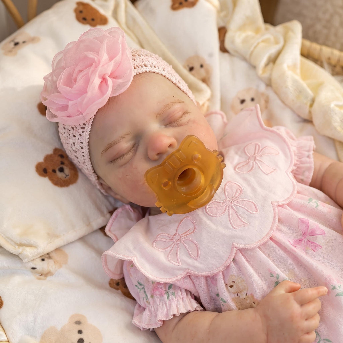 46 cm große Spielpuppe aus Vollsilikon mit süßem Thema, authentischen Baby-Merkmalen, perfekt für Geburtstagsmeilensteine und die Feiertage
