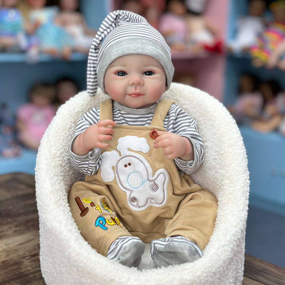 Vollvinyl-Reborn-Puppe, 20 Zoll, lebensechte Baby-Merkmale, ideales Begleitspielzeug für Kinder und erwachsene Hobbyisten