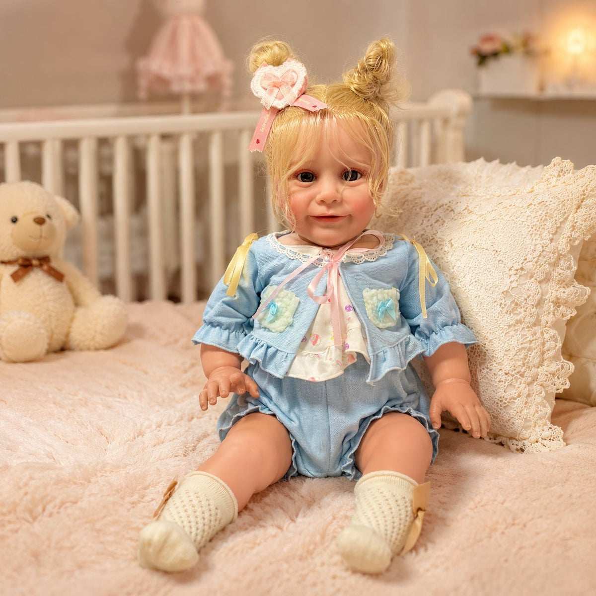 61 cm große Reborn-Puppe mit Stoffkörper, ein durchdachtes Andenken für Geburtstage und die kommende Feiertagssaison