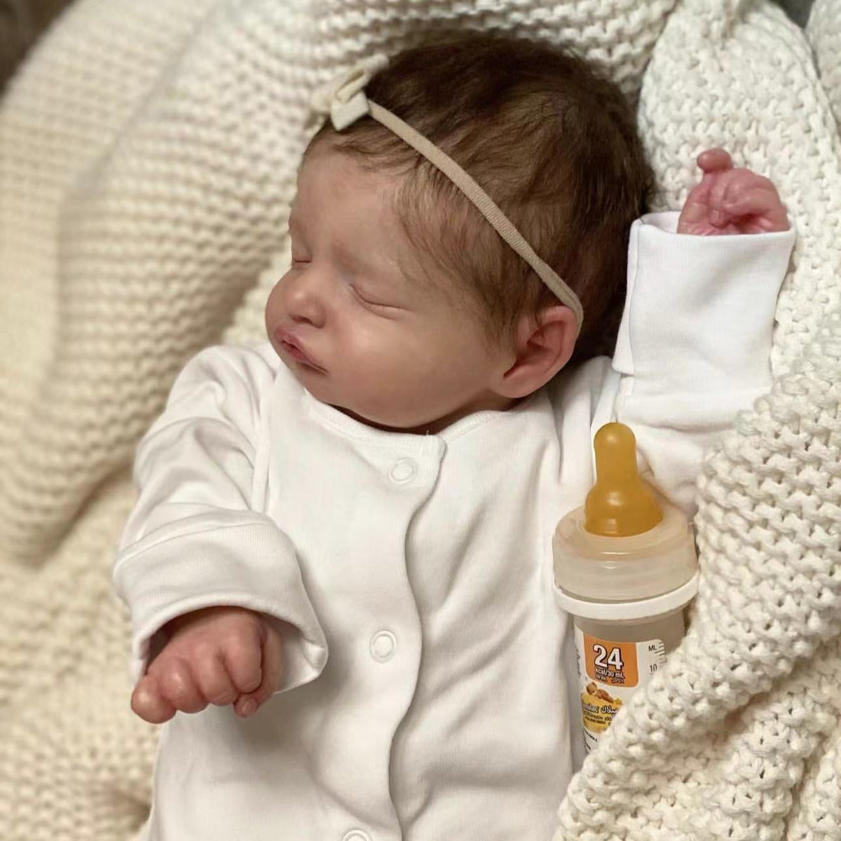 48 cm Reborn-Puppen mit Stoffkörper, weiche Neugeborenen-Babypuppen Spielzeug für Mädchen