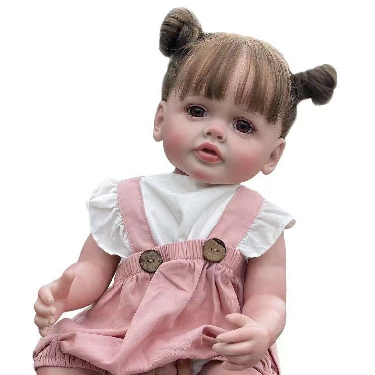 24 Zoll Voll-Vinyl Reborn Babypuppe handgefertigte lebensechte Betty 3D-Haut Sammler-Kunstpuppe Spielzeug für Kinder