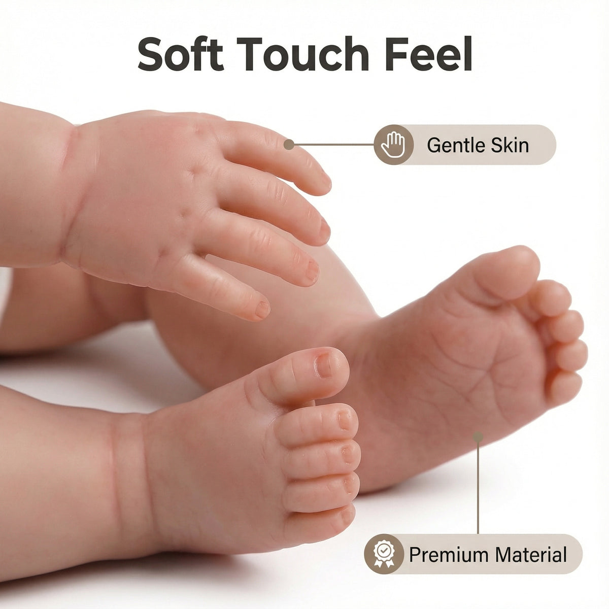 7-Zoll-Puppe im bedruckten Jumpsuit, Reborn-Puppe komplett aus Vinyl