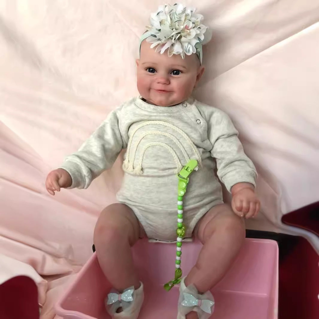 24 Zoll Reborn-Puppe, fertiggestellt, Ganzkörper-Vinyl-Babypuppe, Mädchen, Maddie, Badespielzeug, Geschenk