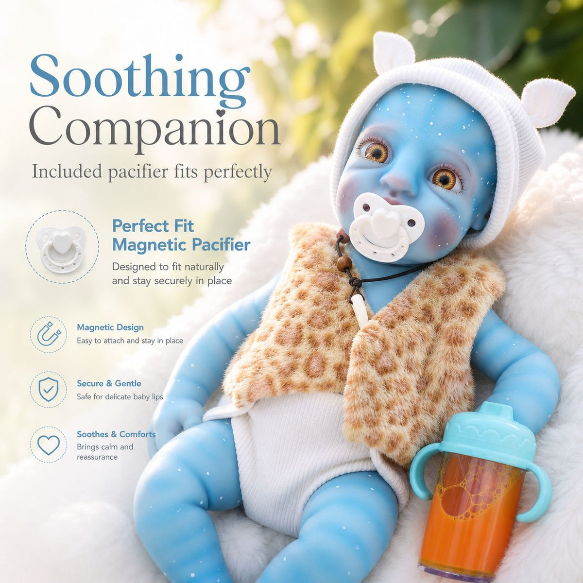 12 Zoll Avatar Reborn-Puppen, vollmassive Silikon-Simulationsspielpuppe als Geschenk, Avatar-Hautfarbe