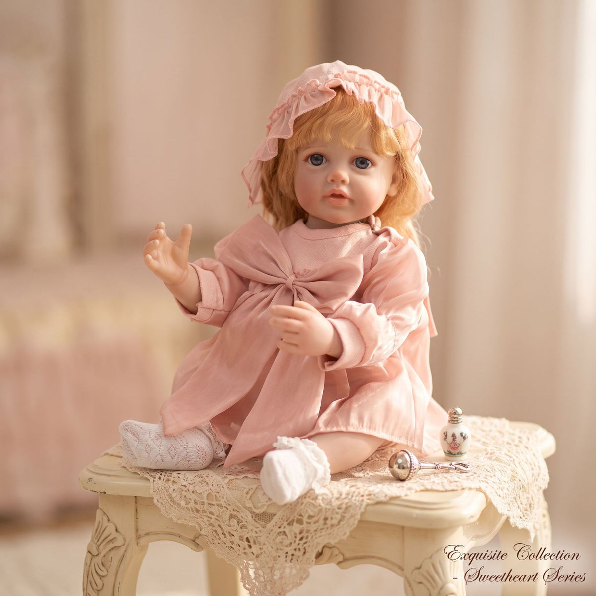 Ultrarealistische 22-Zoll Reborn-Neugeborenenpuppe mit Ganzkörper-Vinyl, weiche bewegliche Gliedmaßen, sichere Begleiterpuppe für Kinder