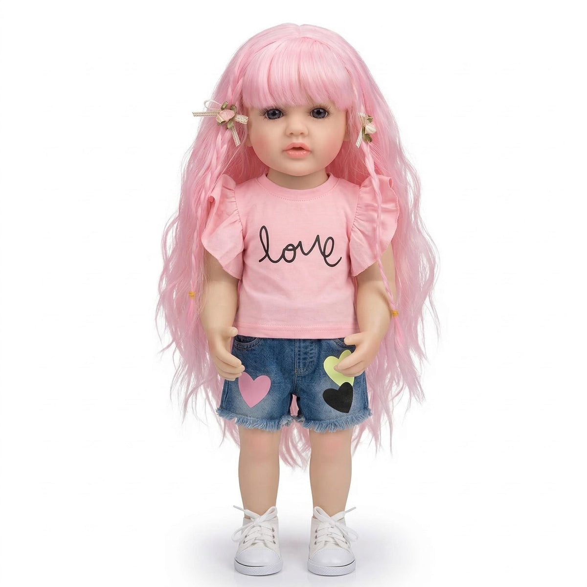 22 Zoll herzförmige Jeansshorts Betty Simulations-Wiedergeburts-Puppe Reborn-Puppe
