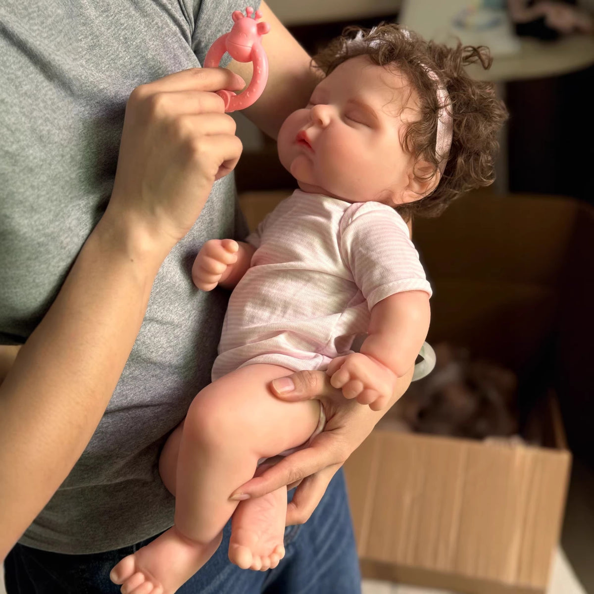 18-Zoll waschbare biegsame Reborn-Puppe aus Vollsilikon, komplettes Bekleidungsset, erstklassiges Weihnachtsgeschenk für Puppenliebhaber