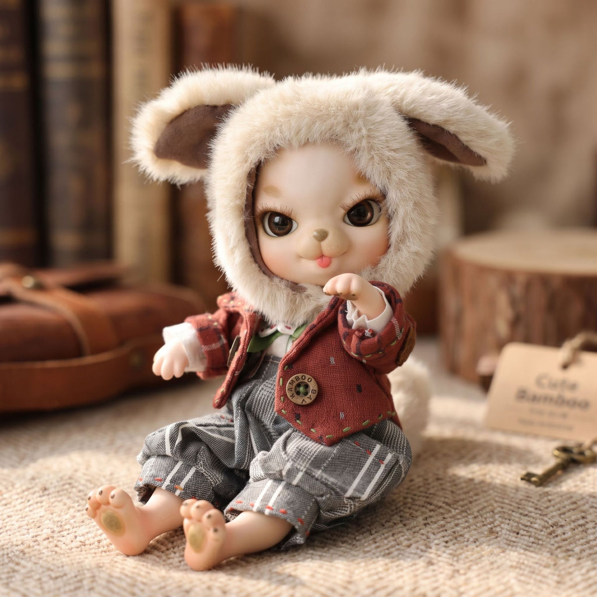10 Zoll große, filigrane Keramikpuppe mit Kugelgelenken, Spielzeuggeschenk für Mädchen und Puppensammler