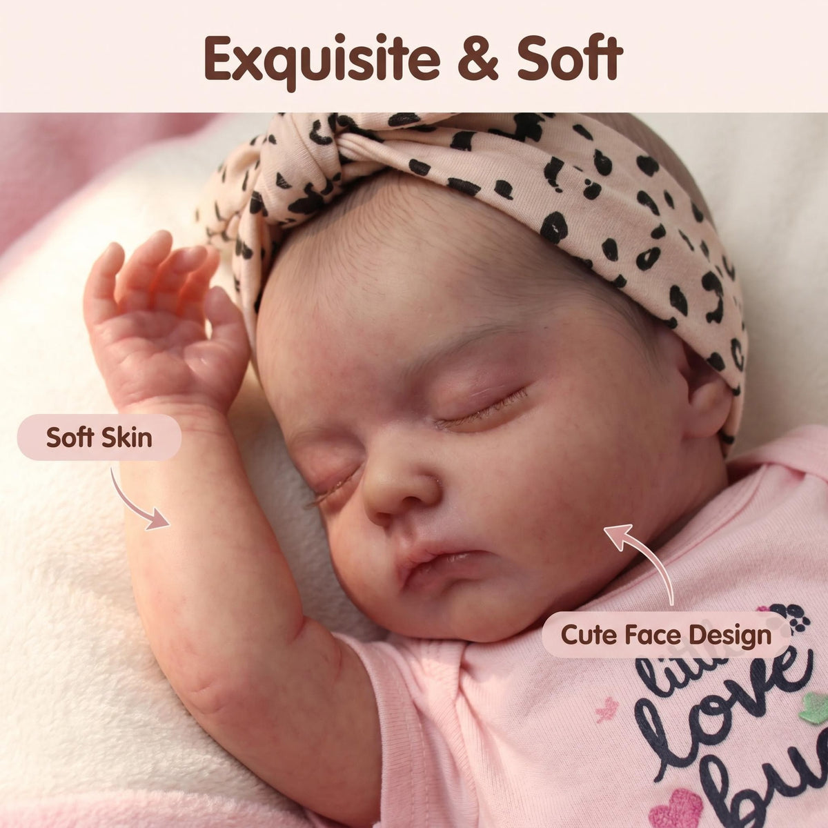 Realistische, 48 cm große, wiedergeborene Babypuppe mit weichem Stoffkörper und Vinyl-Gliedmaßen, perfektes Geschenk für Babypartys, Thanksgiving und alle saisonalen Feierlichkeiten