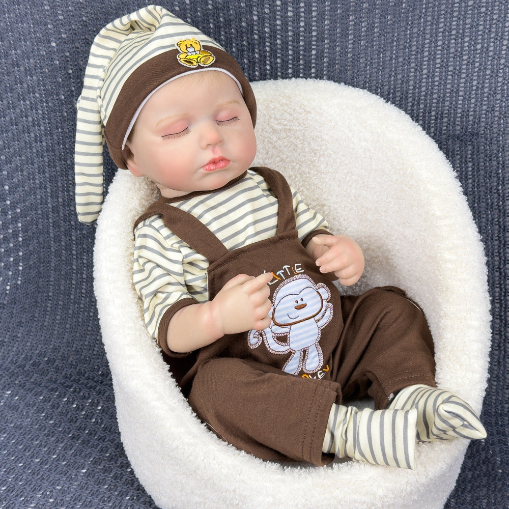 18 Zoll Reborn-Babypuppe aus Vollvinyl, Geburtstags- und Festtagsgeschenk für Kinder und Sammler