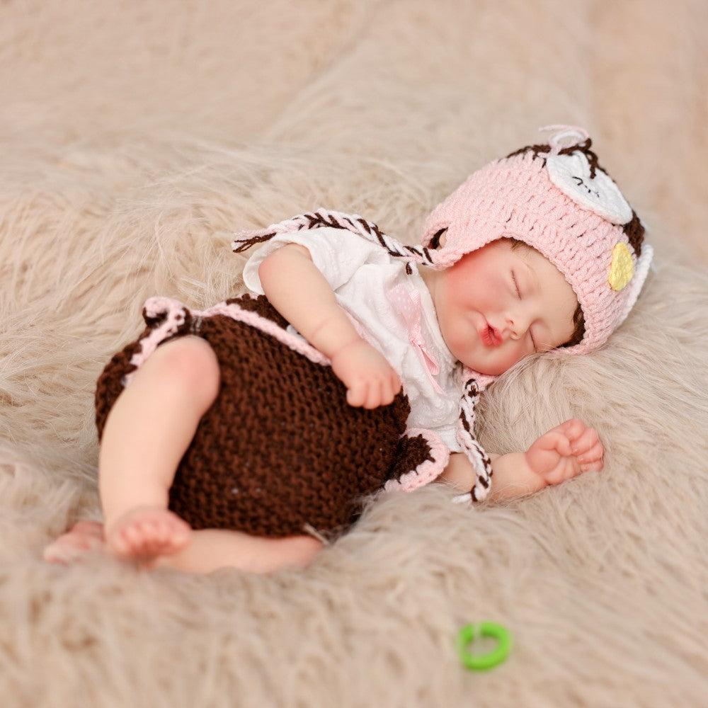16 Zoll Reborn-Babypuppe aus massivem Vollsilikon, 3D-Haut mit sichtbaren Adern, handgefertigt, Neugeborenen-Spielzeug, ideales Geschenk für Kinder, Mädchen und Sammler