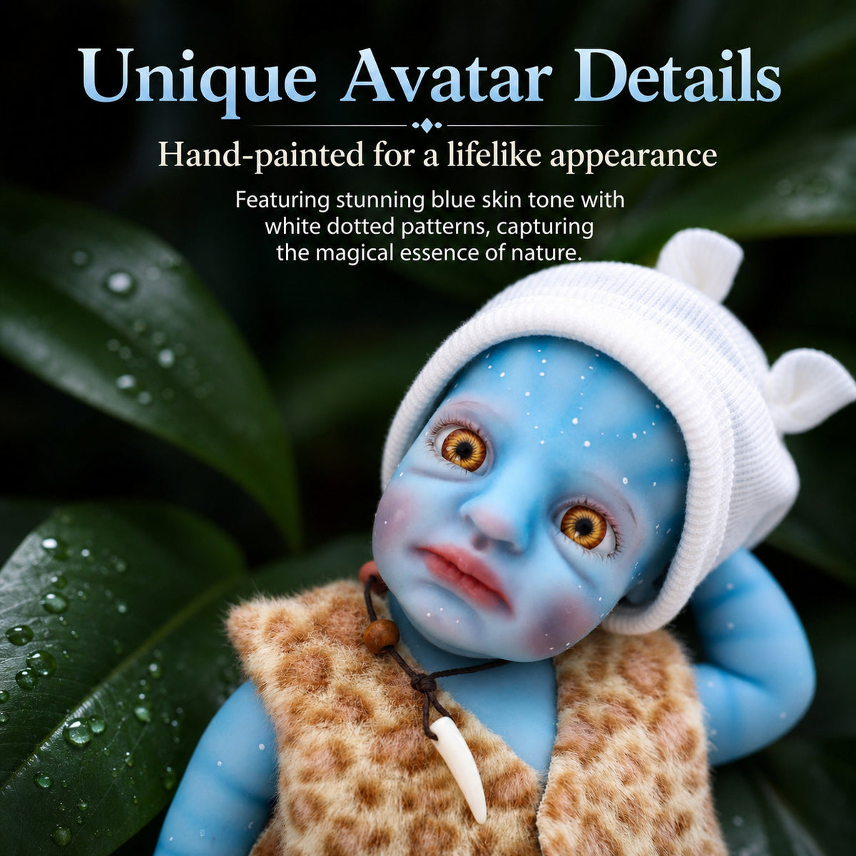 12 Zoll Avatar Reborn-Puppen, vollmassive Silikon-Simulationsspielpuppe als Geschenk, Avatar-Hautfarbe