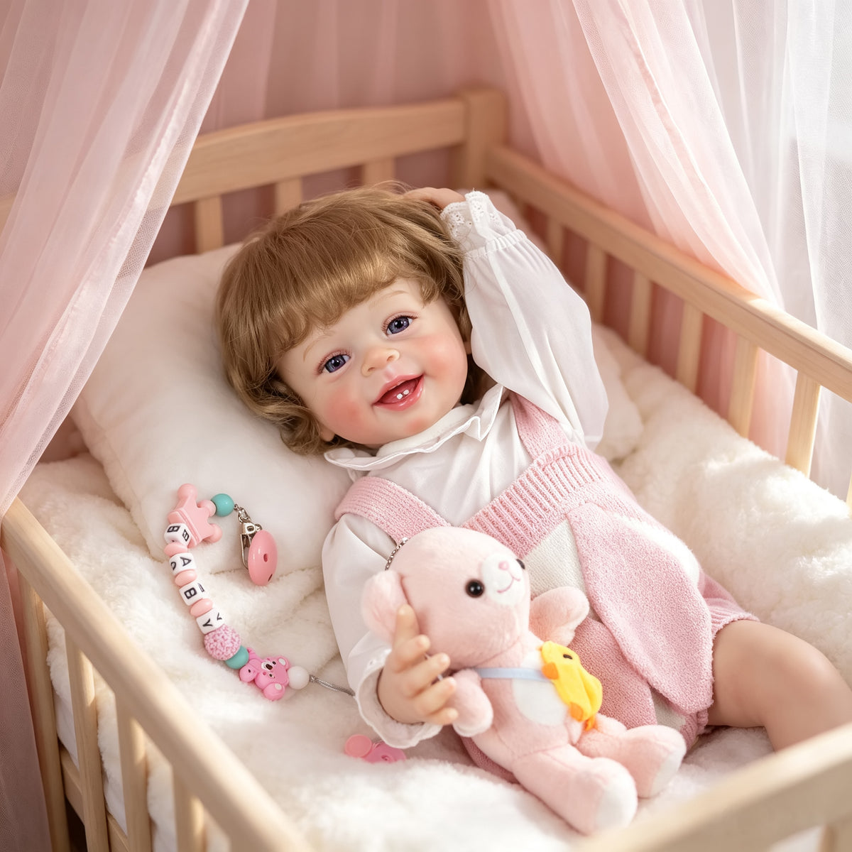 22 Zoll lebensechte Reborn-Puppe mit Ganzkörper-Vinyl, herzlicher Begleiter, die perfekte Geschenkidee für Feiertage und Geburtstage