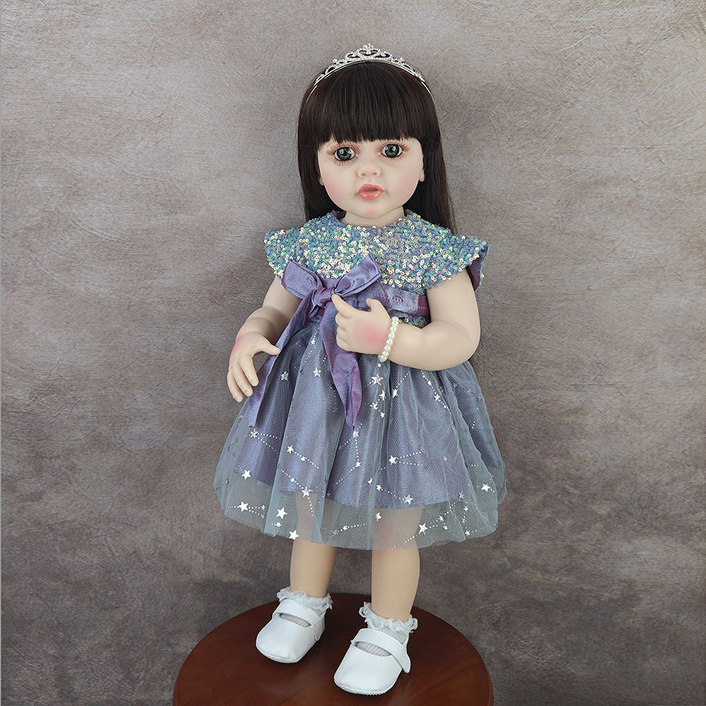 22-Zoll Full-Vinyl stehende Reborn-Kleinkindpuppen, verschiedene Designs zur Auswahl, Begleiterspielzeug für Kinder und erwachsene Hobbyisten