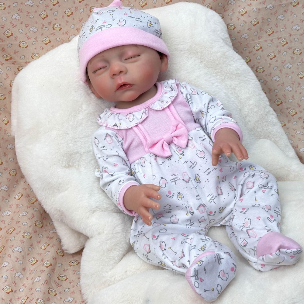 18-Zoll-Reborn-Puppe aus Vollvinyl, schöne Überraschung für Geburtstage und als Geschenk zu Feiertagen