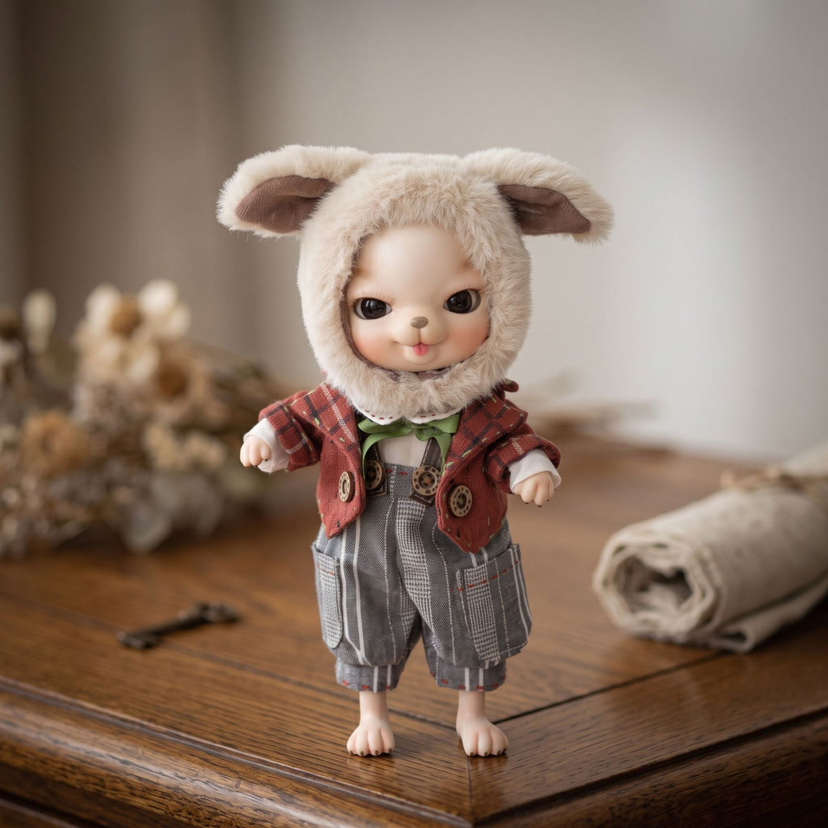10 Zoll große, filigrane Keramikpuppe mit Kugelgelenken, Spielzeuggeschenk für Mädchen und Puppensammler