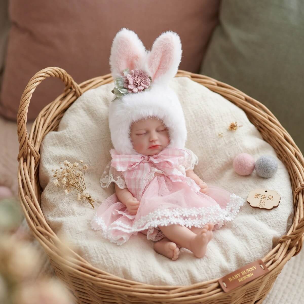 12 Zoll realistische Reborn-Schlafpuppe, lebensechtes kleines Baby-Mädchen