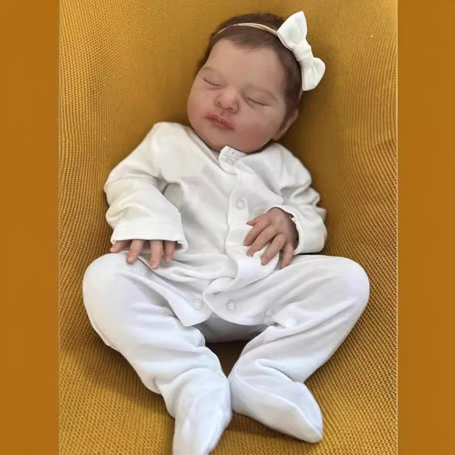 50 cm Reborn-Puppen mit Stoffkörper, weiche Neugeborenen-Babypuppen für Mädchen