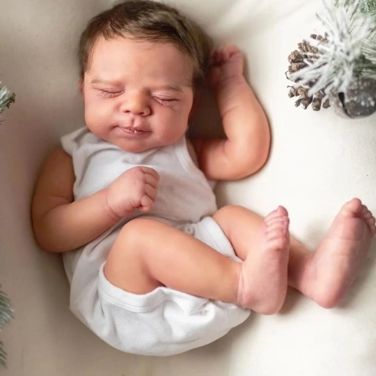 50 cm simulierte Baby-Reborn-Puppe aus Vollvinyl mit 3D-Haut
