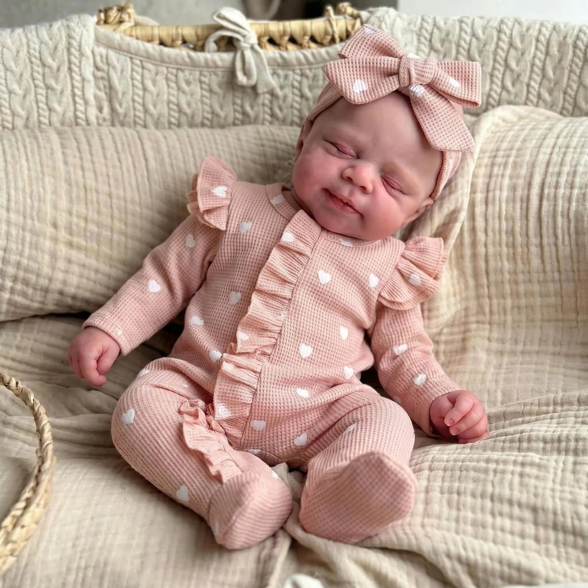 18-Zoll-Reborn-Babypuppe aus Vollsilikon, kuscheliger Begleiter für Kinder und erwachsene Sammler, wunderbares Geschenk für Geburtstage, Babypartys und Feiertage