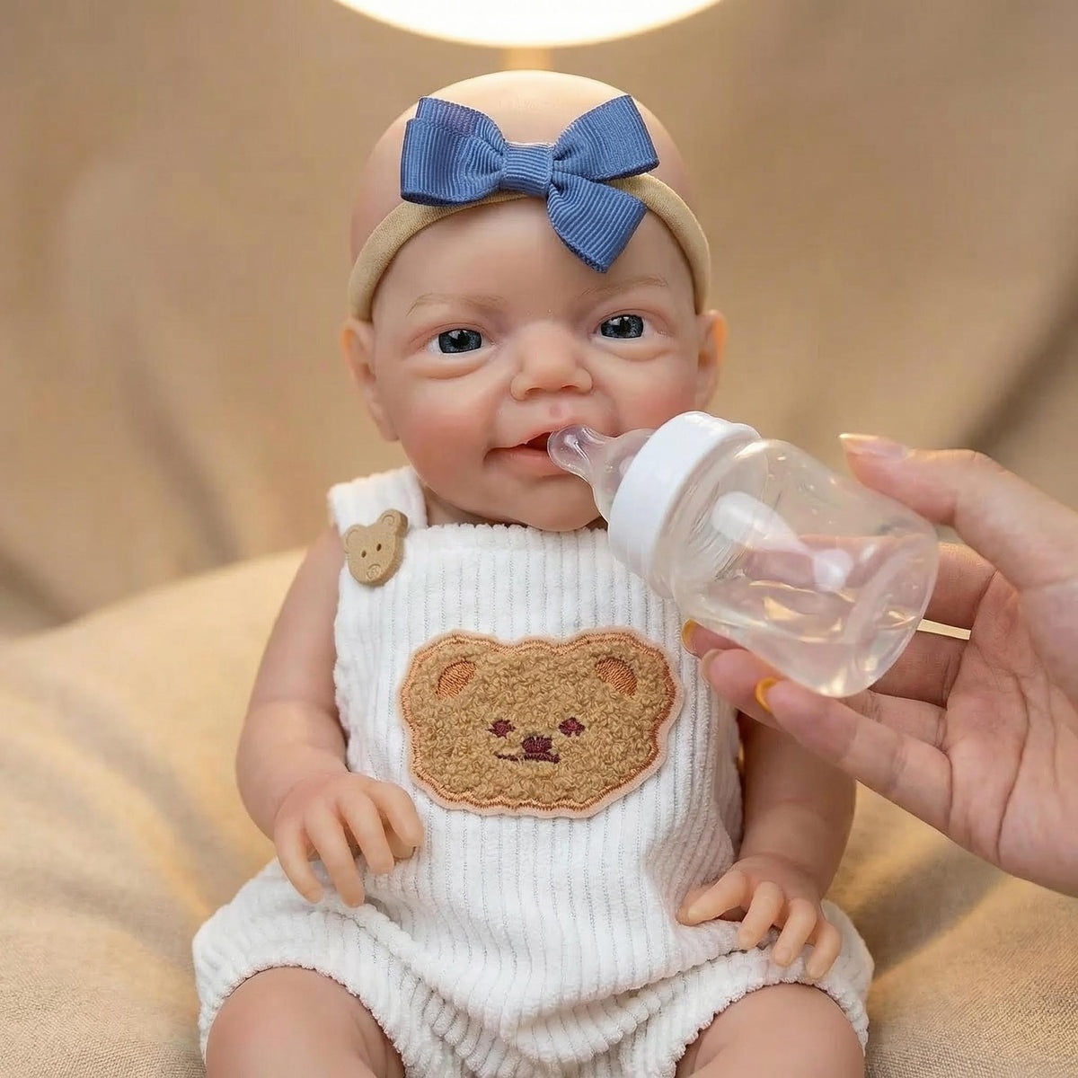 12-Zoll gelber Teddybär Charlie aus massivem Silikon, Reborn-Puppe