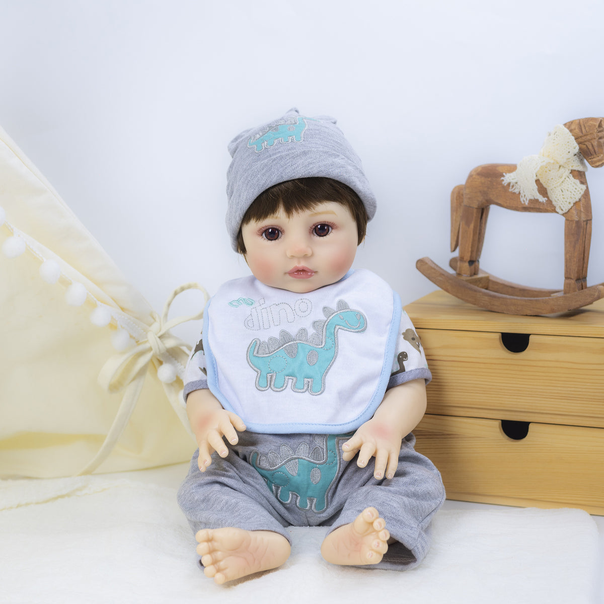 18-Zoll-Reborn-Babypuppe aus Vollvinyl, ideales Überraschungsgeschenk für die Feiertage, bezauberndes Erinnerungsstück für Geburtstagsfeiern und die gemeinsame Zeit mit der Familie