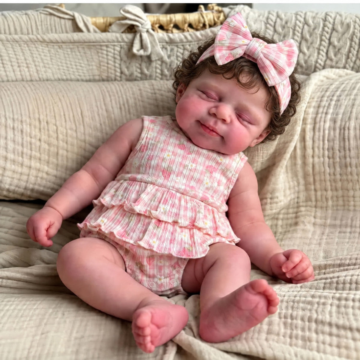 18 inch solid soft platinum silicone implanted hair rebirth doll as a gift for children and collectible