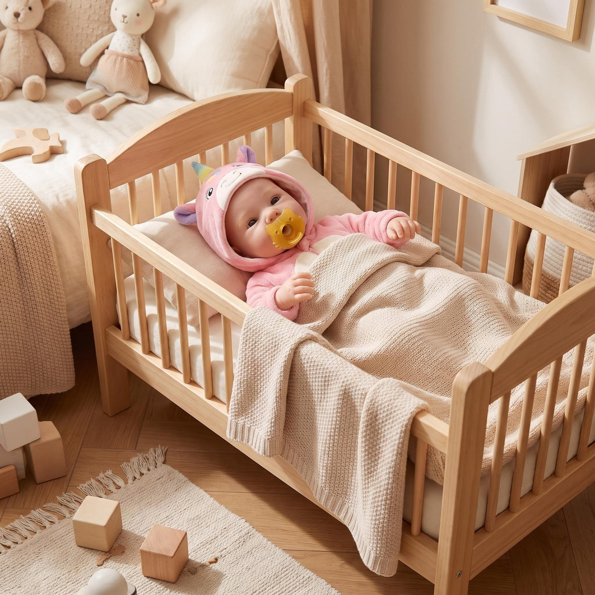 16-Zoll Puppe aus Vollsilikon, realistisch, weiches Einhornkostüm, wertvolles Erinnerungsstück für Kinder und Puppensammler