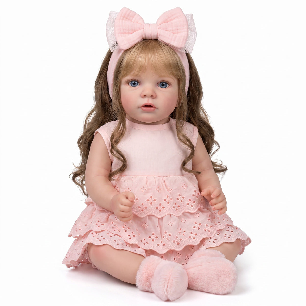 Weicher Kuschelpartner 53 cm mit Stoffkörper-Reborn-Puppe, wunderbares Geschenk für Geburtstage & gemütliche Freizeit
