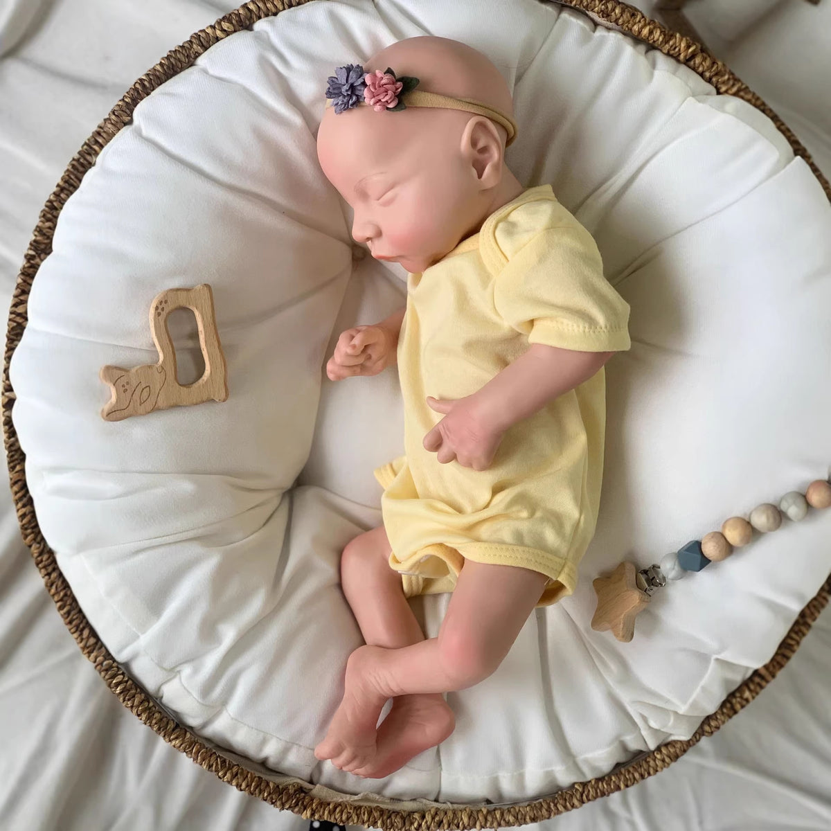18-Zoll-Reborn-Puppe aus Vollsilikon, handgefertigte Spielpuppe als Geburtstagsgeschenk für Mädchen