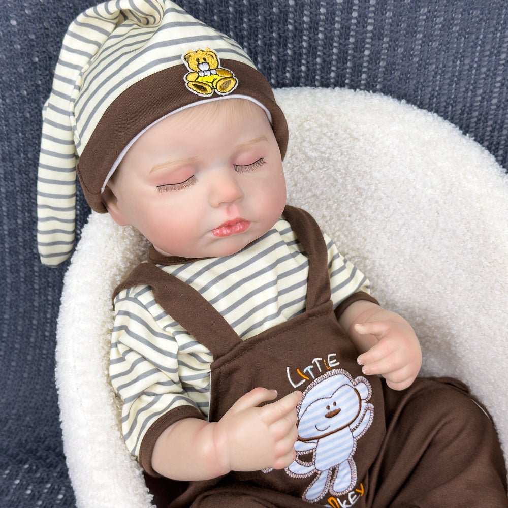 18 Zoll Reborn-Babypuppe aus Vollvinyl, Geburtstags- und Festtagsgeschenk für Kinder und Sammler