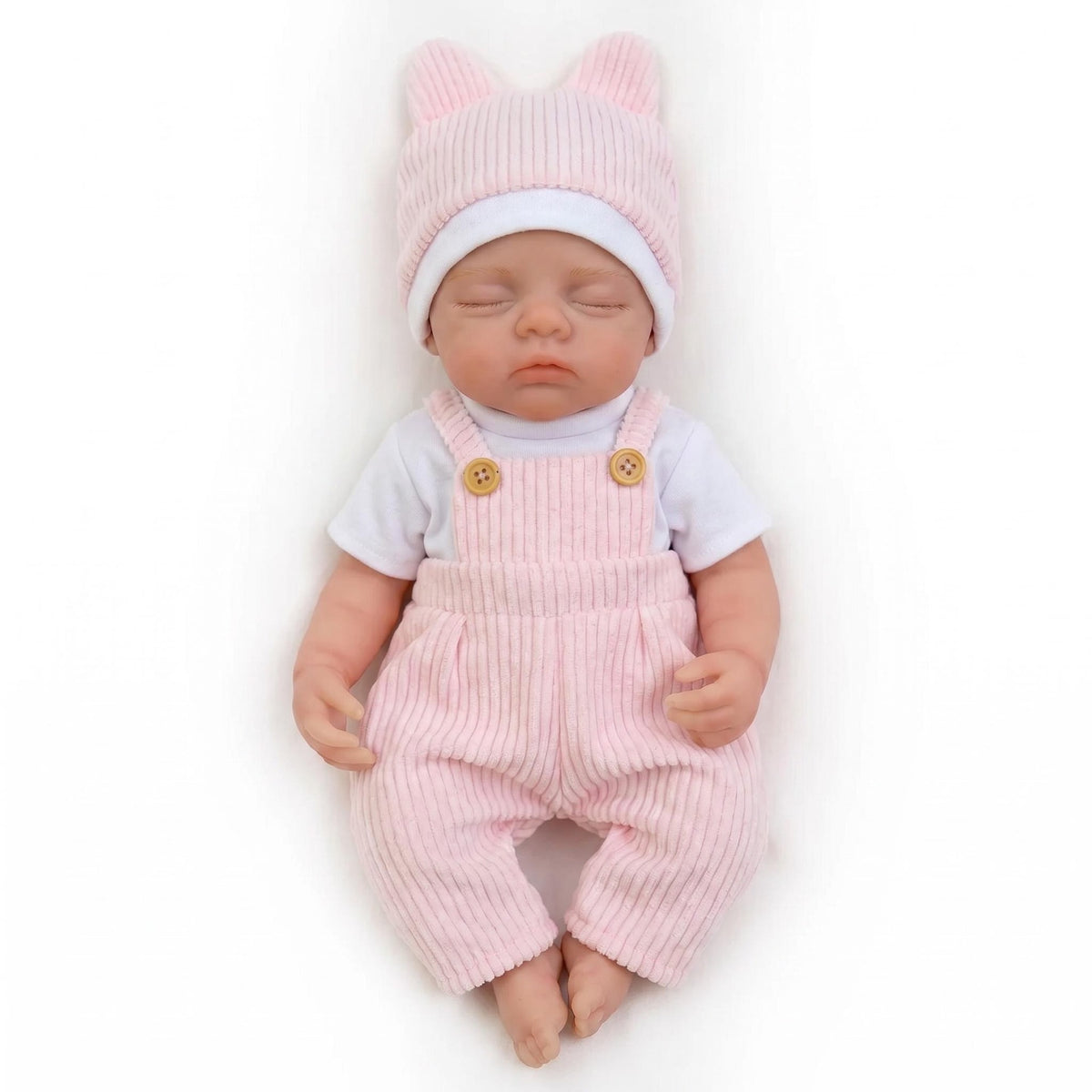 Tragbare 12 Zoll Reborn-Babypuppe aus massivem Silikon, waschbare Puppe für Rollenspiele und Dekoration