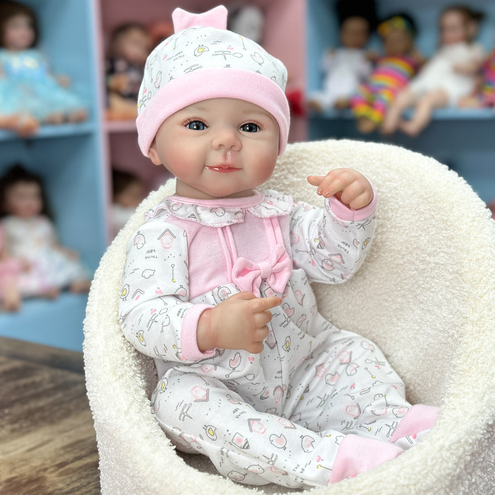 Vollvinyl-Reborn-Puppe, 20 Zoll, lebensechte Baby-Merkmale, ideales Begleitspielzeug für Kinder und erwachsene Hobbyisten